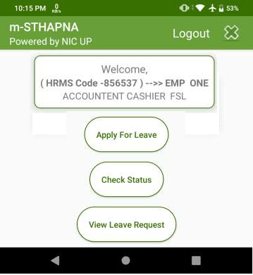 mSTHAPNA app user dashboard